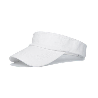 Unisex Summer Denim Sun Visor Cap Breathable Washed Running Hat UV Protection - Blue