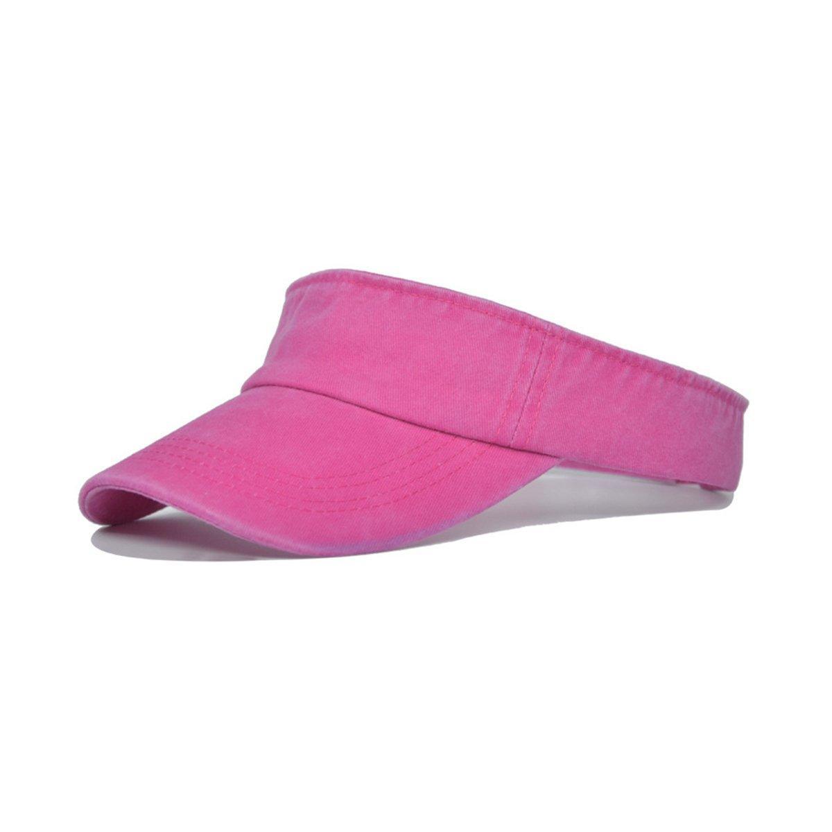 Unisex Summer Denim Sun Visor Cap Breathable Washed Running Hat UV Protection - Grey