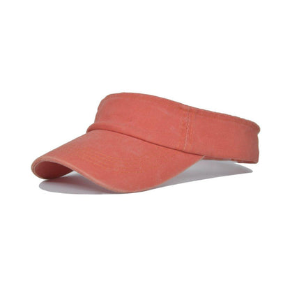 Unisex Summer Denim Sun Visor Cap Breathable Washed Running Hat UV Protection - Grey