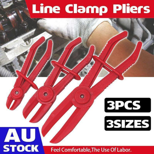 3PCS Nylon Hose Clamp Pliers Set | Flexible Pinch-Off Tool for Fuel Brake Water Lines.