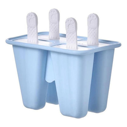Silicone Ice Cream Mould Block Frozen Molds Icy Pole Jelly Popsicle - Pink-6Grid