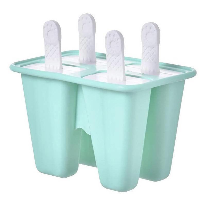 Silicone Ice Cream Mould Block Frozen Molds Icy Pole Jelly Popsicle - Pink-6Grid