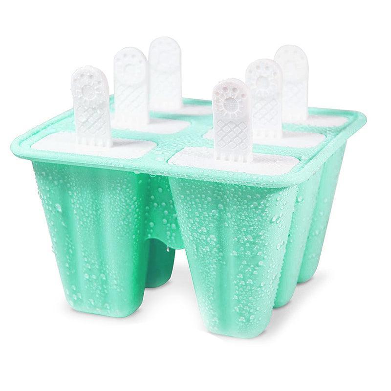 Silicone Ice Cream Mould Block Frozen Molds Icy Pole Jelly Popsicle - Pink-6Grid