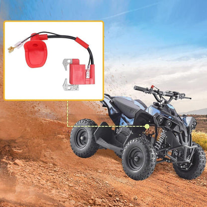 High Voltage Red Ignition Coil Pack for 47cc 49cc Dirt Bike ATV Mini Moto.