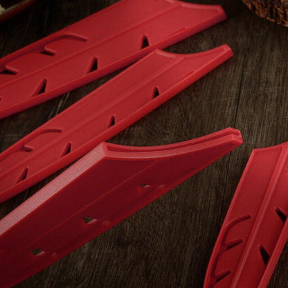 Plastic Knife Sheath Edge Guard Cover Scabbard Slicing Blade Red Protector Chef - Japanese Scabbard- 5in