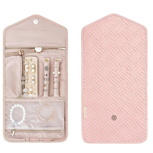 Periea Travel Jewellery Roll -Jewellery Travel Pouch Portable Case Box Organiser - Green.