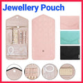Periea Travel Jewellery Roll -Jewellery Travel Pouch Portable Case Box Organiser - Pink.