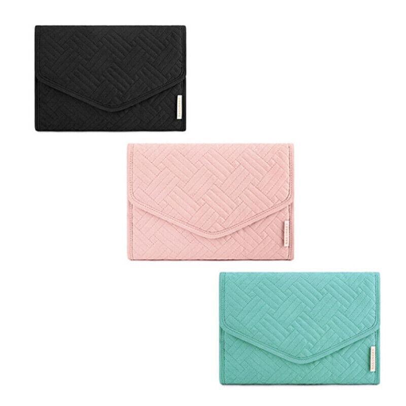 Periea Travel Jewellery Roll -Jewellery Travel Pouch Portable Case Box Organiser - Pink.