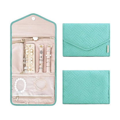 Periea Travel Jewellery Roll -Jewellery Travel Pouch Portable Case Box Organiser - Pink.