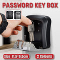 Combination Key Box with Combination Lock for Home Office Security Storage - Grey.