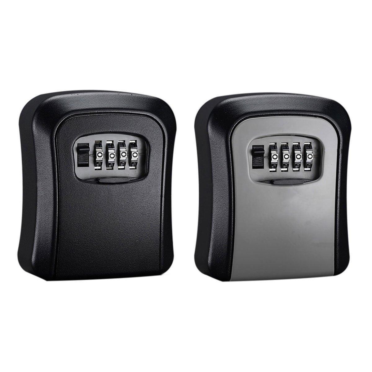 Combination Key Box with Combination Lock for Home Office Security Storage - Grey.