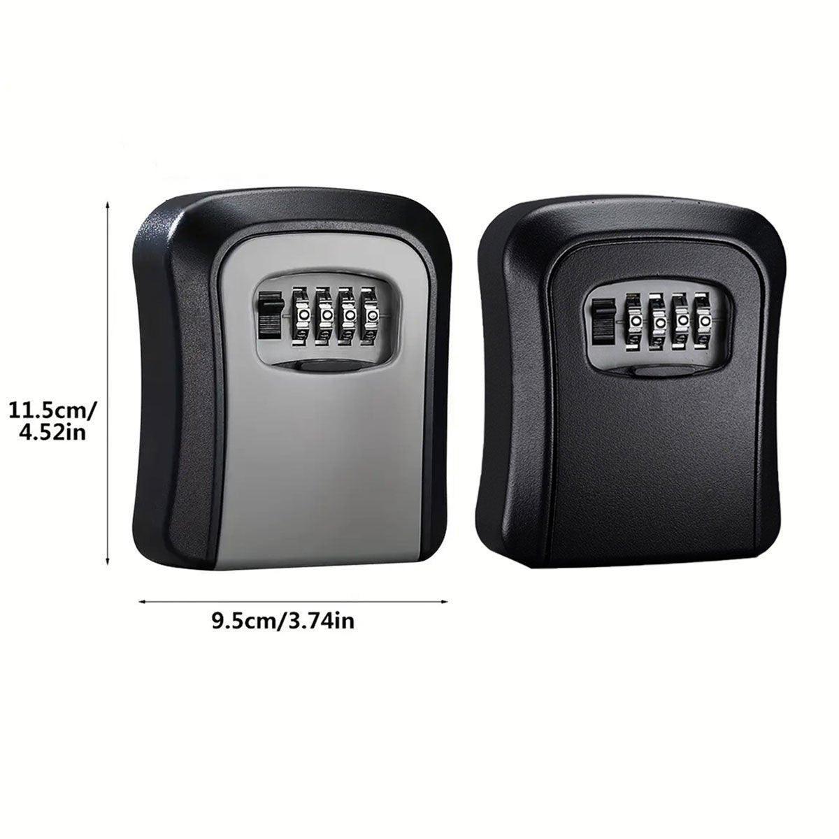 Combination Key Box with Combination Lock for Home Office Security Storage - Grey.