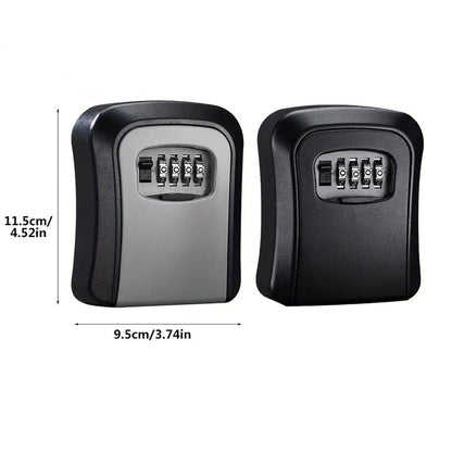 Combination Key Box with Combination Lock for Home Office Security Storage - Grey.
