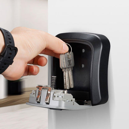Combination Key Box with Combination Lock for Home Office Security Storage - Grey.