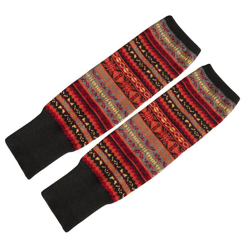 Women Ladies Winter Warm Knit Wool Leg Warmer Woolen Knee Knit Socks Leggings - Green