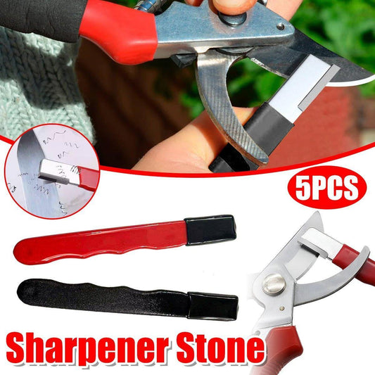 5pcs Handheld Garden Tool Knife Sharpener Quick Pocket Blade Carbide Sharpener - Black.