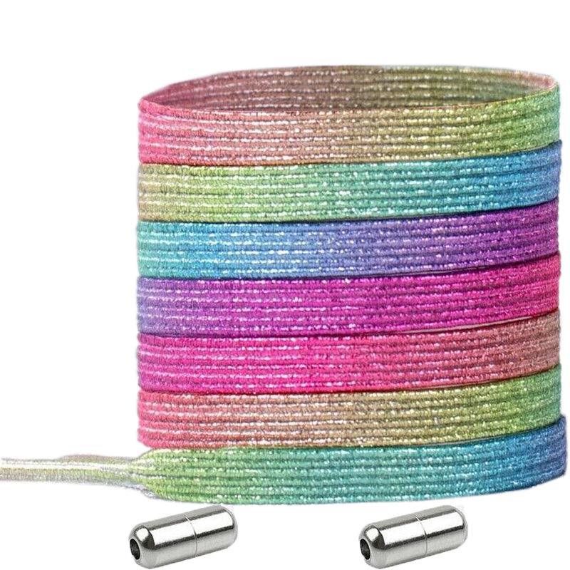 No Tie Locked Elastic Shoelace Shoe Lace Lazy Laces Sneakers Sports - NO.7 Bamboo Green