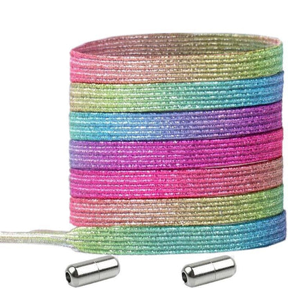 No Tie Locked Elastic Shoelace Shoe Lace Lazy Laces Sneakers Sports - NO.7 Bamboo Green