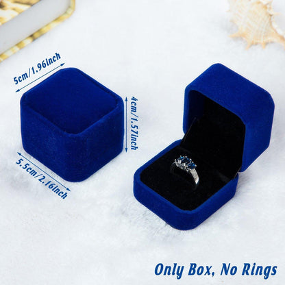 10X Flannel Ring Jewelry Earring Ring Jewelry Boxes Exquisite Gift Organizer - Apricot