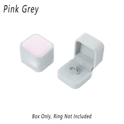 10X Flannel Ring Jewelry Earring Ring Jewelry Boxes Exquisite Gift Organizer - Apricot
