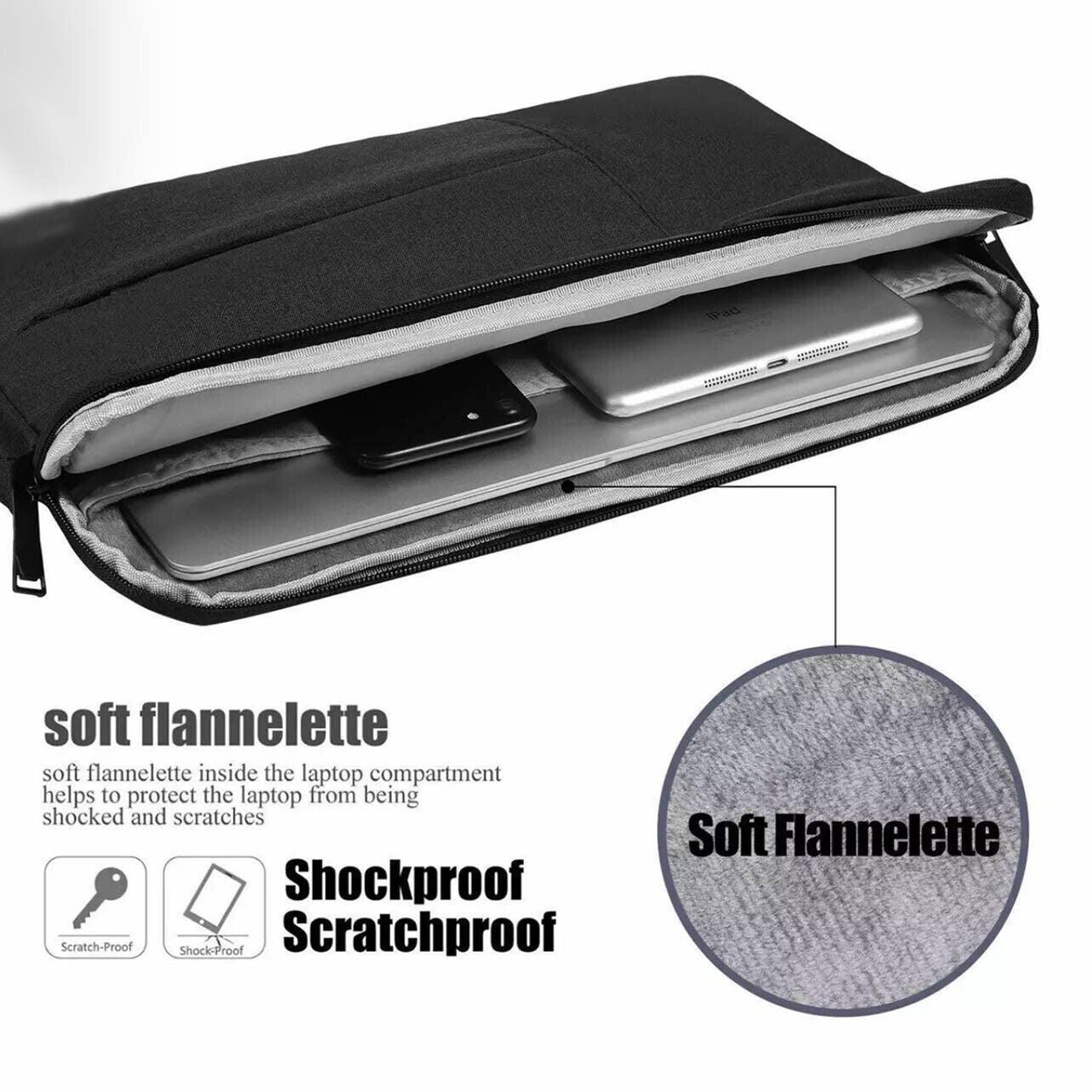 Laptop Sleeve Travel Bag Carry Case For Macbook Air Pro 15.6inch - Pink.
