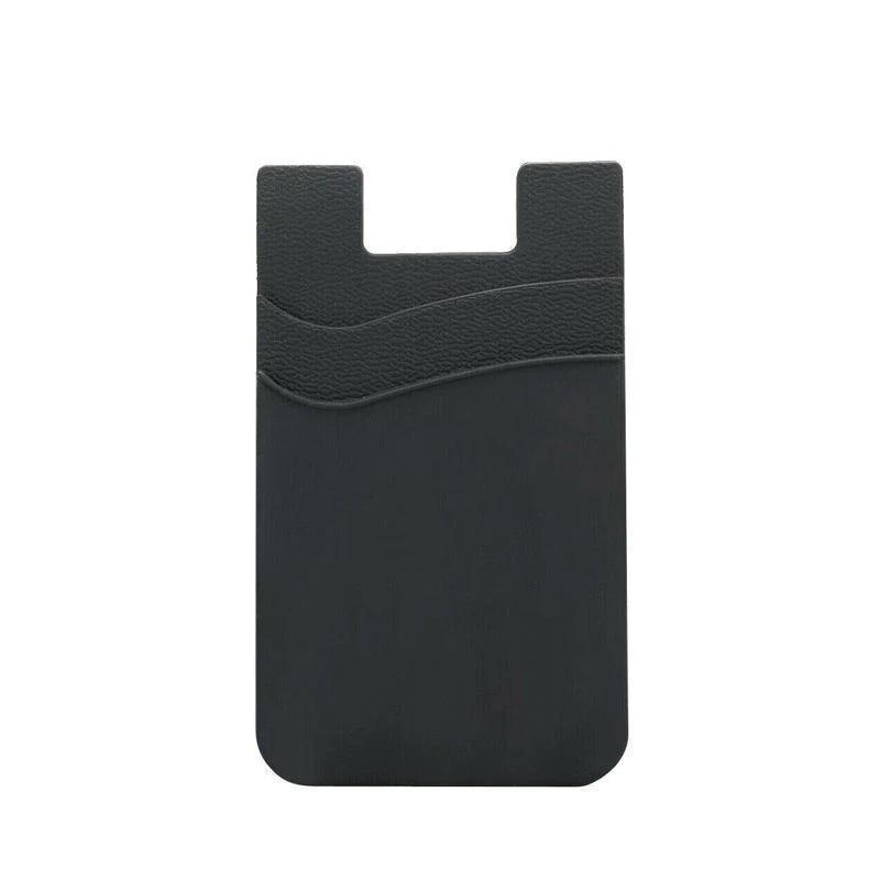 Silicone Phone Card Holder Double Layer Adhesive Wallet with 3M Backing - Red.