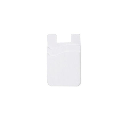 Silicone Phone Card Holder Double Layer Adhesive Wallet with 3M Backing - Red.