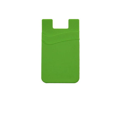 Silicone Phone Card Holder Double Layer Adhesive Wallet with 3M Backing - Red.