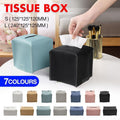 Large Size Tissue Box Dispenser Paper Holder Napkin Case Pu Leather Cover - Yellow