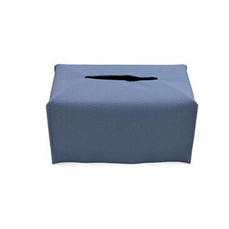 Large Size Tissue Box Dispenser Paper Holder Napkin Case Pu Leather Cover - Yellow