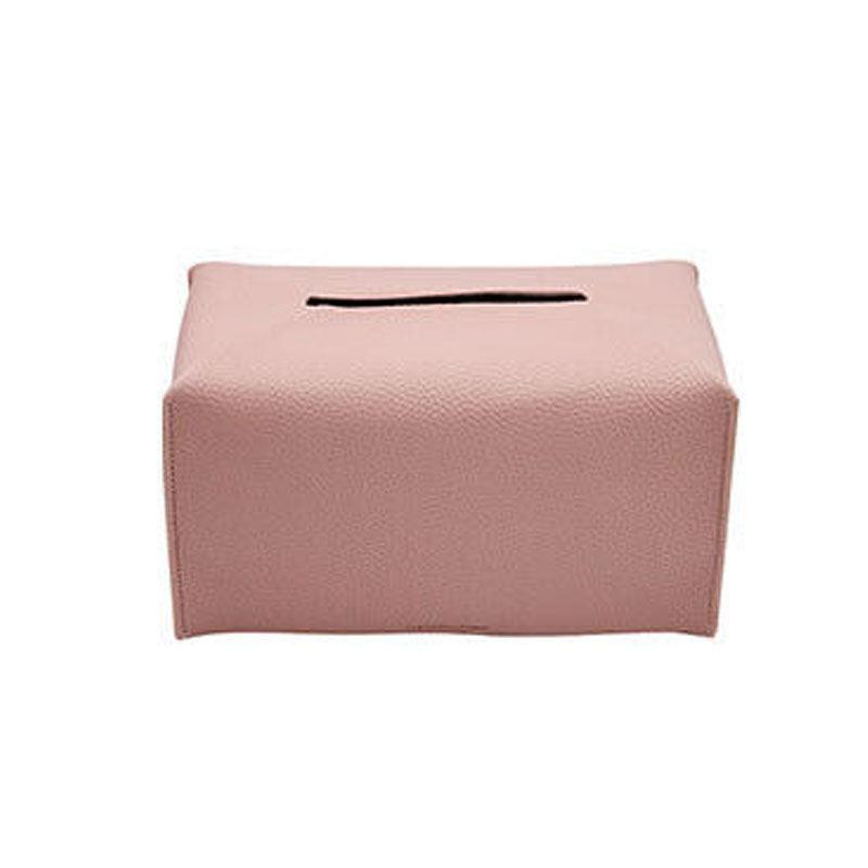 Large Size Tissue Box Dispenser Paper Holder Napkin Case Pu Leather Cover - Yellow
