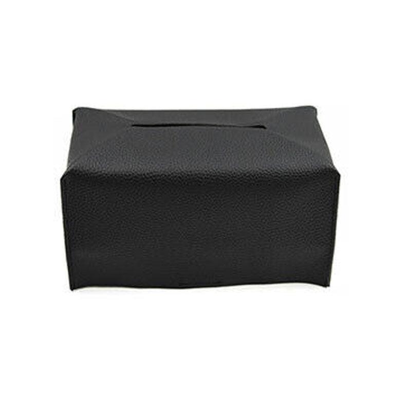 Large Size Tissue Box Dispenser Paper Holder Napkin Case Pu Leather Cover - Yellow