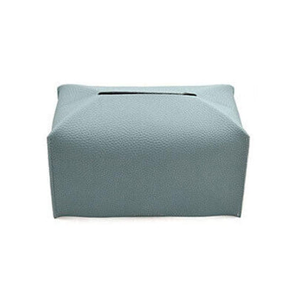 Large Size Tissue Box Dispenser Paper Holder Napkin Case Pu Leather Cover - Yellow