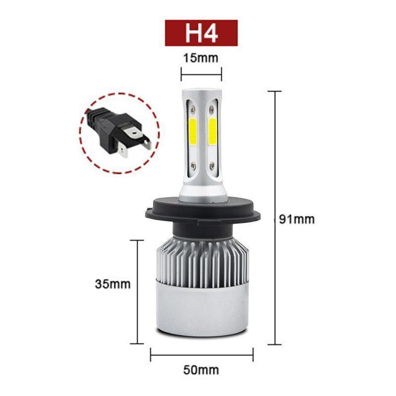 H4 9003 36W 300000LM LED Headlight kit Lamp Bulbs Globes High Low Beam Upgrade.