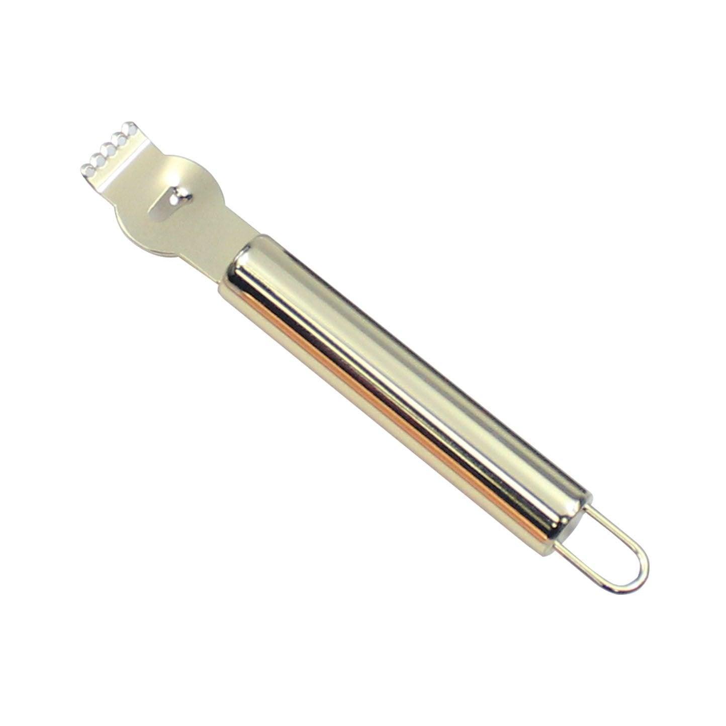 Lemon Zester Grater Knife Tool Stainless Steel with Channel Garnish Citrus Lime - Rose Gold