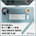 Leather Mouse Pad Gaming Waterproof Desk Mat 25 x 21cm Anti Slip - Light Green.