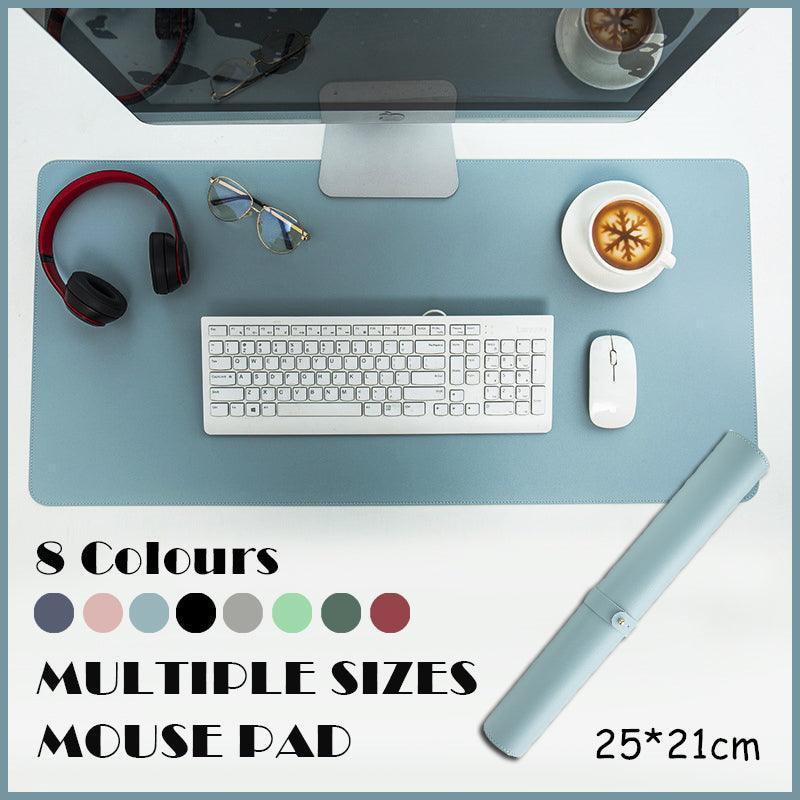Leather Mouse Pad Gaming Waterproof Desk Mat 25 x 21cm Anti Slip - Light Green.
