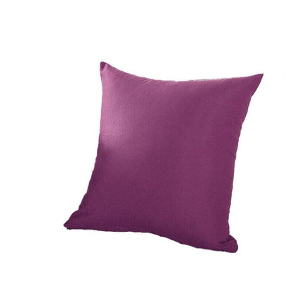 40x40cm Multicoloured Plain Solid Colour Cushion Cover Covers Decorative Pillow Case - Light Purple