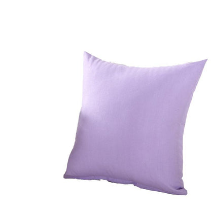40x40cm Multicoloured Plain Solid Colour Cushion Cover Covers Decorative Pillow Case - Light Purple