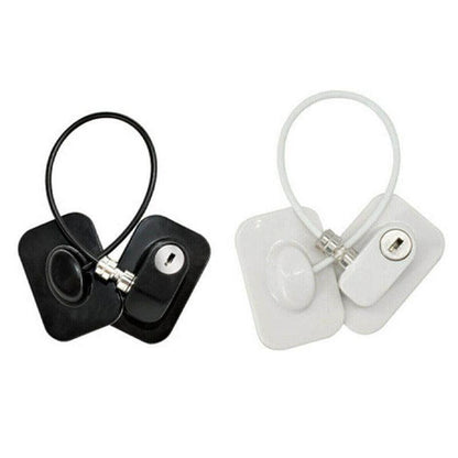 Refrigerator Lock with Keys for Fridge Cabinet Window Door and Drawer Latch Use - Black.