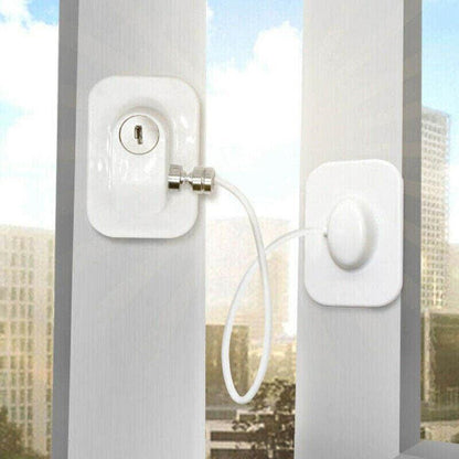 Refrigerator Lock with Keys for Fridge Cabinet Window Door and Drawer Latch Use - Black.