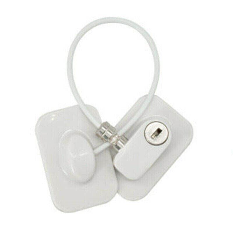 Refrigerator Lock with Keys for Fridge Cabinet Window Door and Drawer Latch Use - Black.