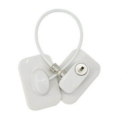Refrigerator Lock with Keys for Fridge Cabinet Window Door and Drawer Latch Use - Black.