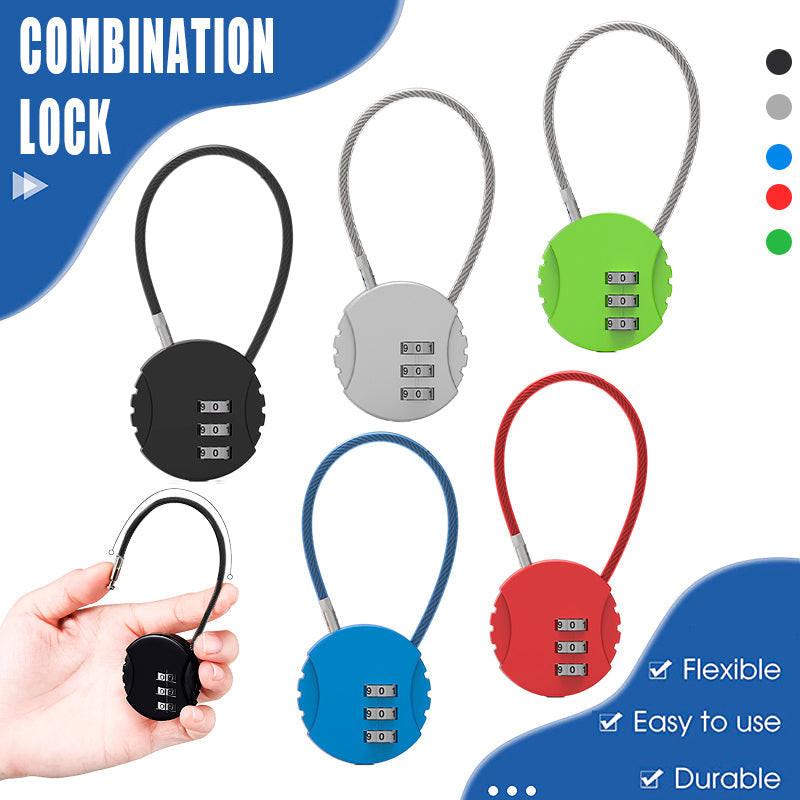 Combination Lock Padlock Locker 3 Digit Security Bike Suitcase Luggage Bag - Green.