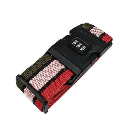 Luggage Strap Code Password Travel Suitcase Secure Lock Safe Nylon Packing Belt - Orange