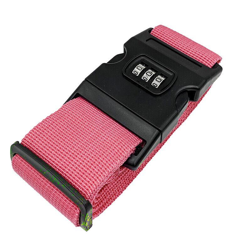 Luggage Strap Code Password Travel Suitcase Secure Lock Safe Nylon Packing Belt - Orange