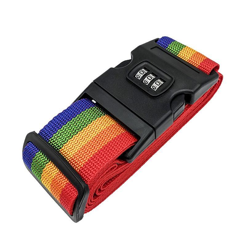 Luggage Strap Code Password Travel Suitcase Secure Lock Safe Nylon Packing Belt - Orange