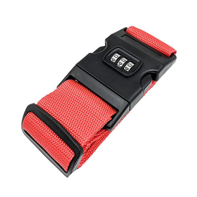 Luggage Strap Code Password Travel Suitcase Secure Lock Safe Nylon Packing Belt - Orange