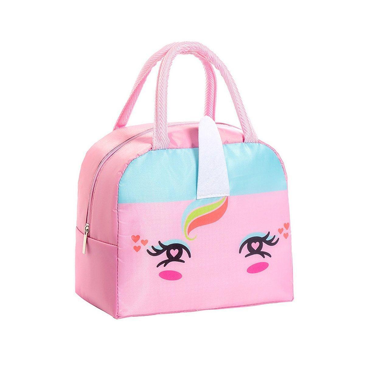 3D Bento Lunch Bag Cartoon Handbag Insulated Food Box Bag for Students LunchTote - Yellow Duck.