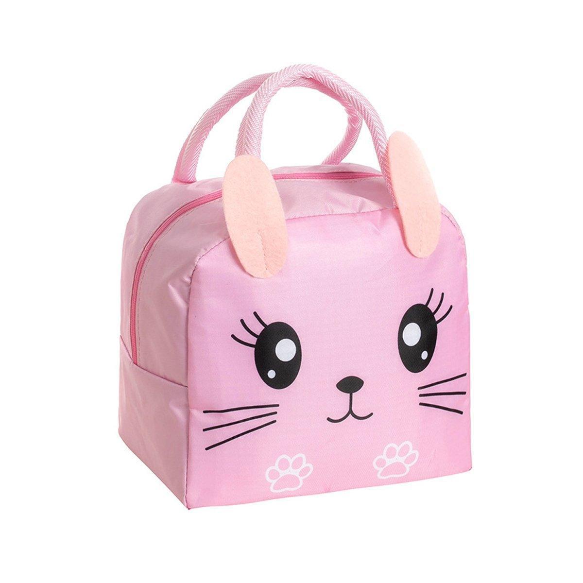 3D Bento Lunch Bag Cartoon Handbag Insulated Food Box Bag for Students LunchTote - Yellow Duck.